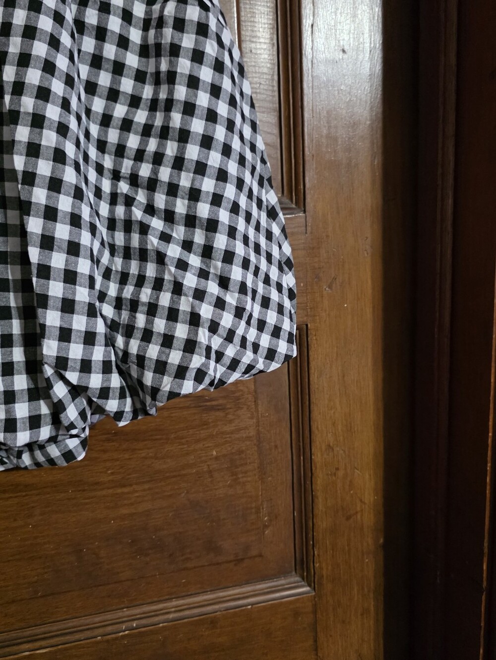 Gingham Bubble Mini Skort Black & White - Picture 7 of 15